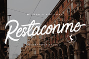 Restaconme Modern Script Font, a Script Font by Endeavour Studio™ (Thumbnail 1 of 12)