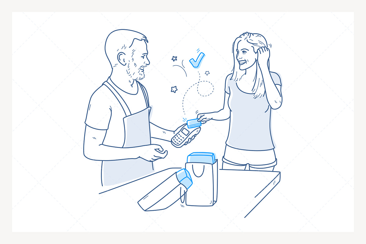 Shop Payment with Credit Card Reader, a Graphic by PixelBender (Photo 1 of 5)