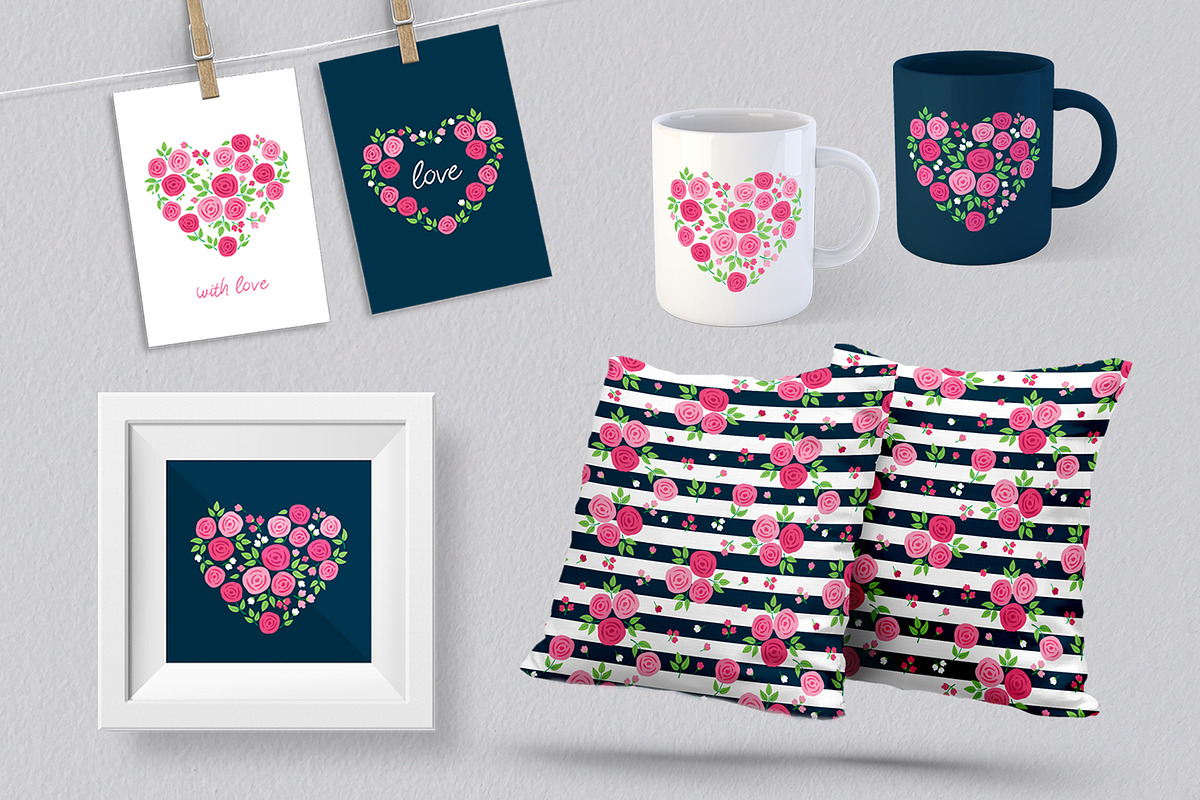Summer flowers, a Decorative Illustration by Tkoko vectors & patterns (Photo 2 of 5)