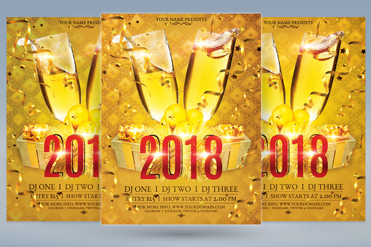 2018 New Year Flyer, a Flyer Template by tmcom (Photo 1 of 2)