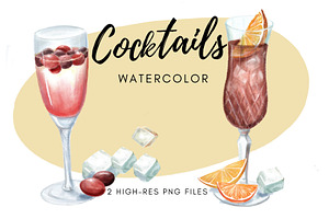 Watercolour cocktails