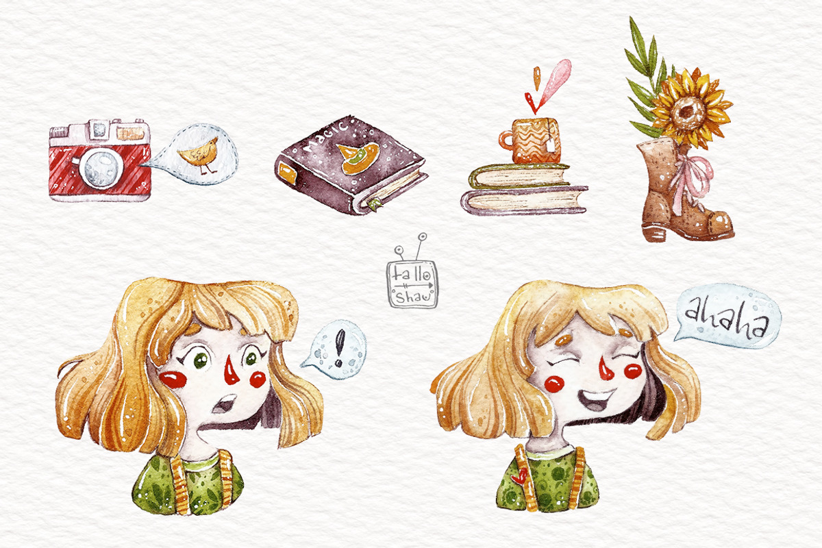 Watercolor Emotional Girl, an Illustration by talloshau's illustrations (Photo 4 of 5)