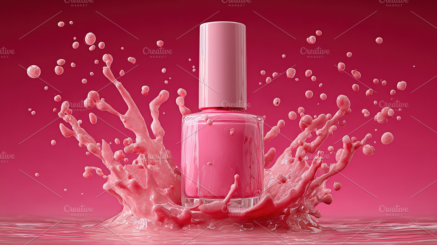 Pink Nail Polish Splash, a Beauty & Fashion Photo by Ales Munt