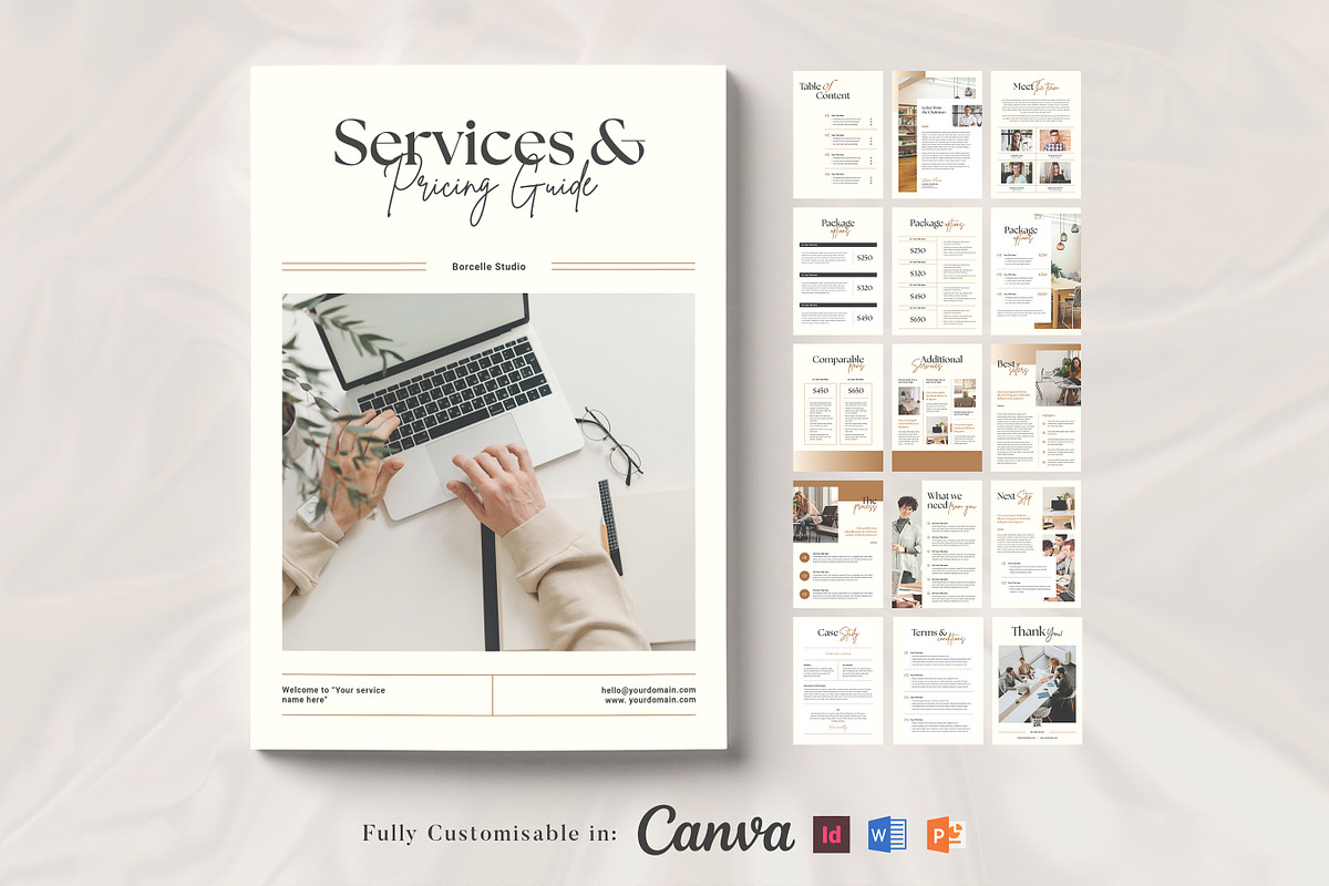 Services And Pricing Guide CANVA, a Brochure Template by Niofix (Photo 1 of 6)