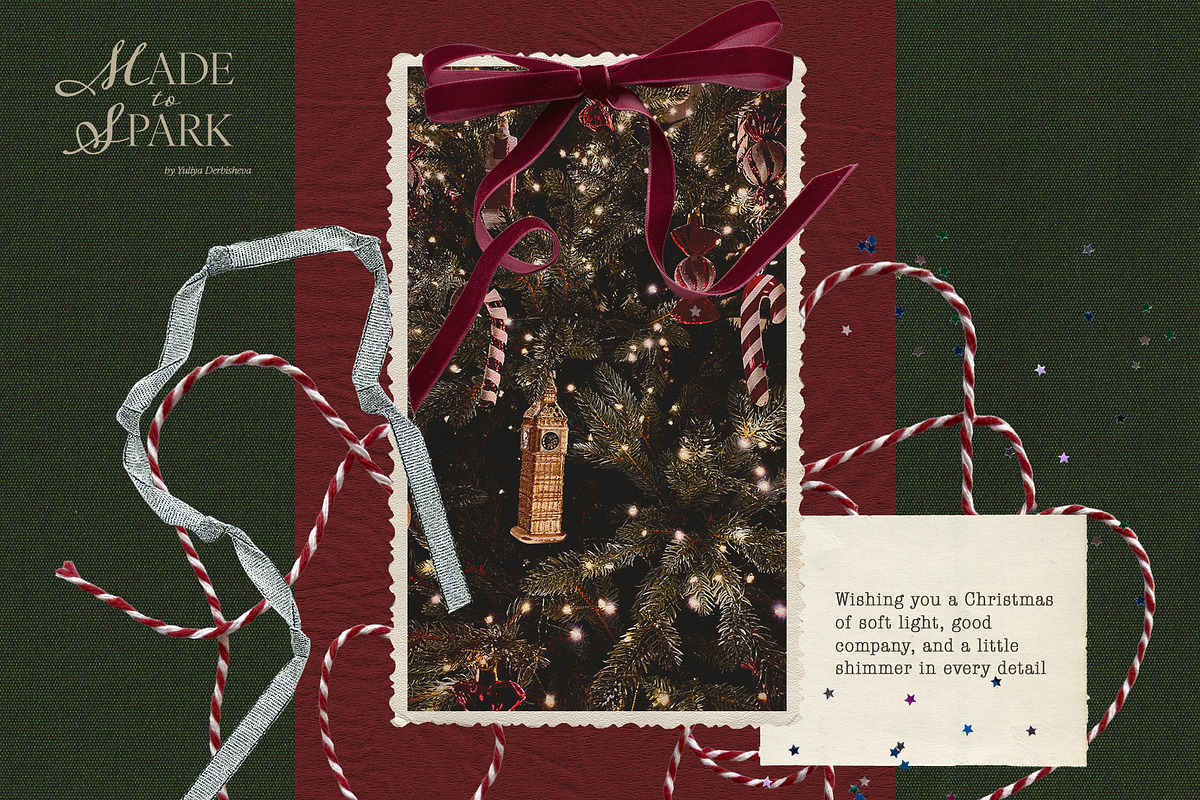 Christmas collage backgrounds frames, an Object Graphic by Yuliya Derbisheva (Photo 3 of 15)