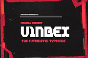 Vinbex - Futuristic Font, a Sans Serif Font by Dhabee (Thumbnail 1 of 6)