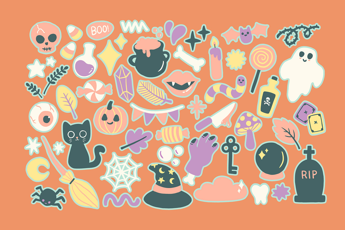 Spooky Patooties Halloween Stickers, an Illustration by Creativity Bucketlist (Photo 5 of 6)
