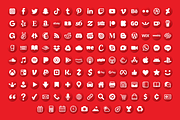 Red Circle Social Media Icons Set, an Icon by Running With Foxes (Thumbnail 7 of 9)