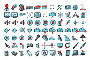 540 Business doodle icons color set, an Outline Icon by TKDoodle (Thumbnail 3 of 9)