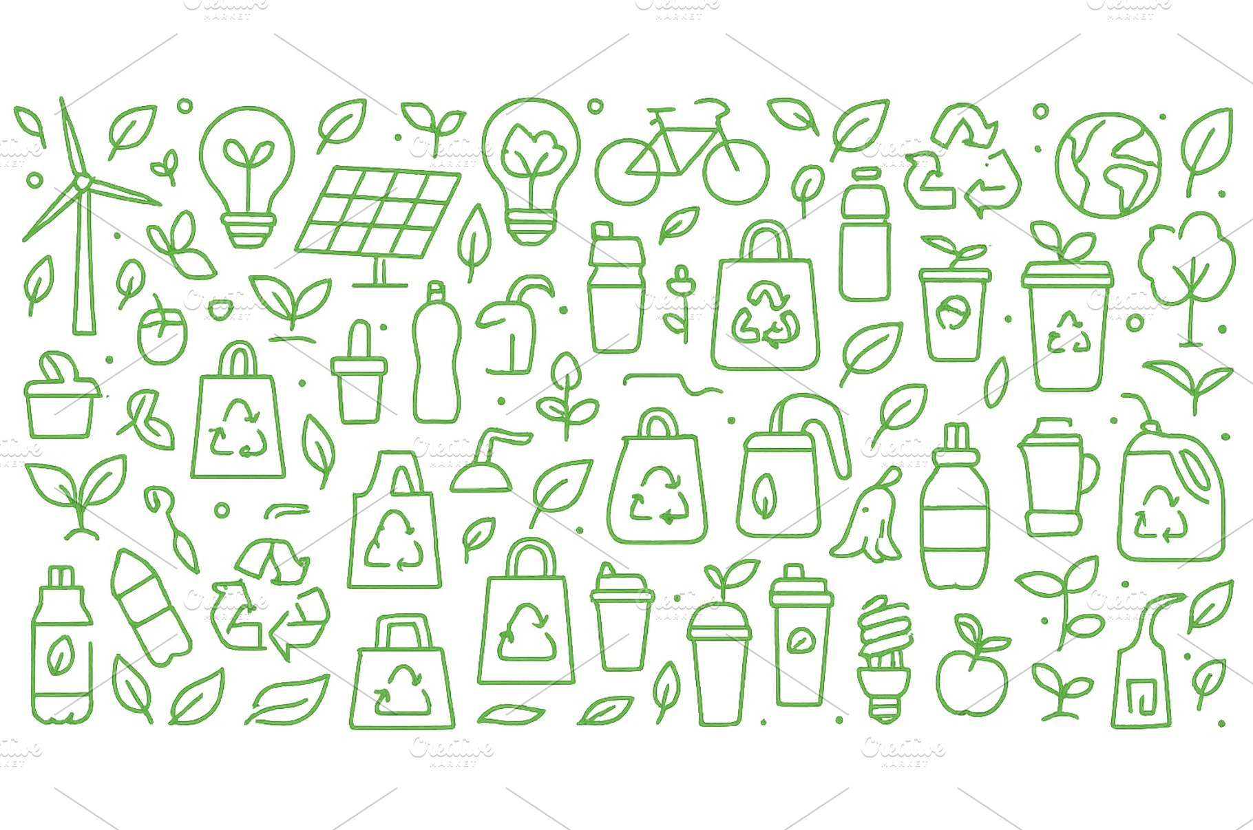 Green symbols of sustainability with, a Nature Photo by ZinetroN
