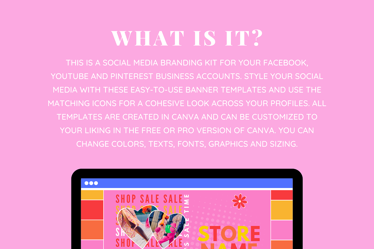 Youtube, Facebook, Pinterest Banners, a Social Media Template by SunshineStudioBoutique (Photo 2 of 9)