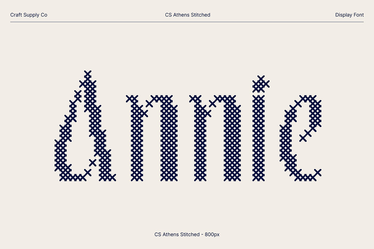 CS Athens Stitched, a Sans Serif Font by Craft Supply Co. (Photo 2 of 8)