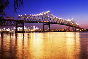 Baton Rouge Bridge Over Mississippi River in Louisiana at Night, a Photo by CrackerClips Stock Media (Thumbnail 2 of 2)