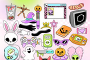 Y2K 2000s Halloween Clipart Bundle, an Object Graphic by Huxmay (Thumbnail 4 of 7)