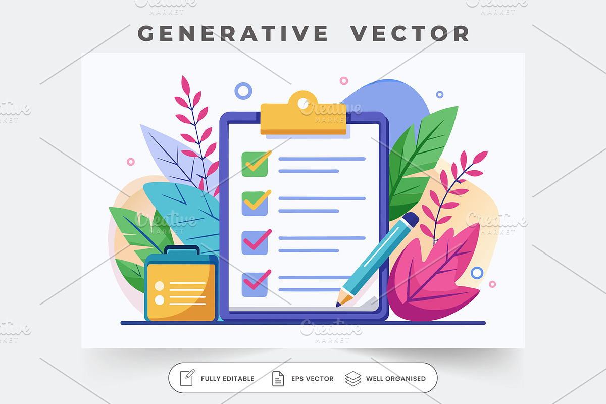 A vibrant checklist displays complet, a Graphic by Iftikhar Alam