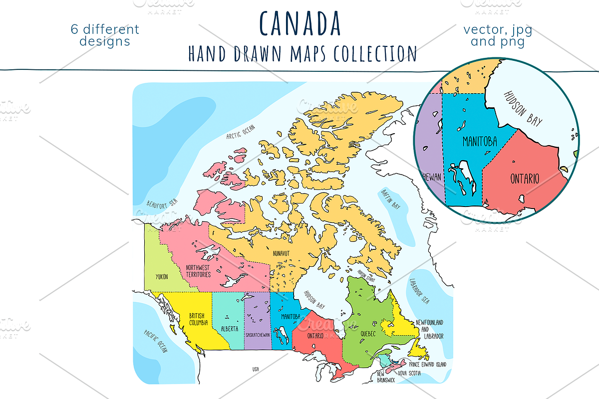 Canada Maps Collection, an Education Illustration by Illustrationsforteachers (Photo 3 of 7)
