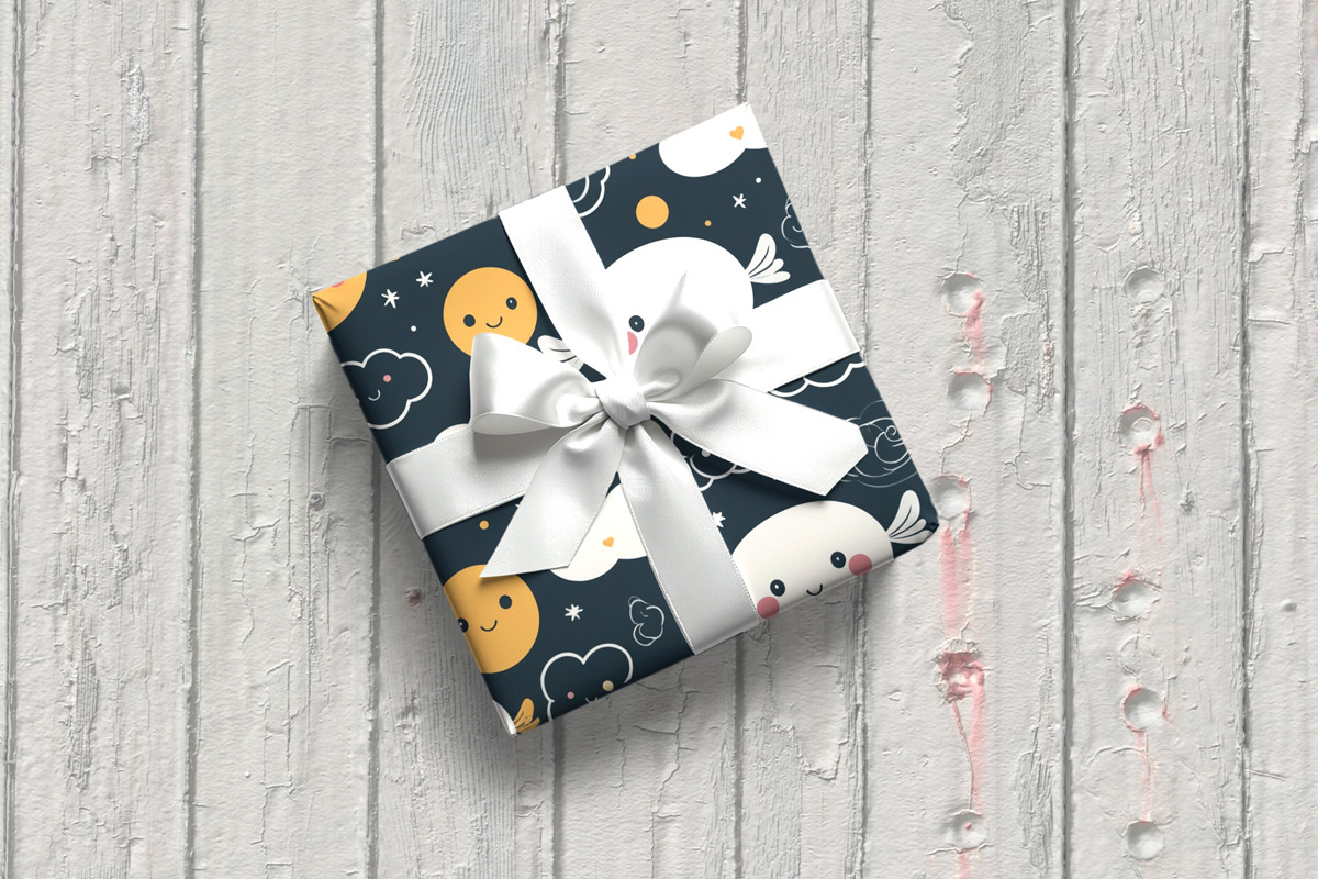 Gift Box and Wrapping Paper Mockup, an Advertising Mockup by Rami's Mockups (Photo 9 of 9)