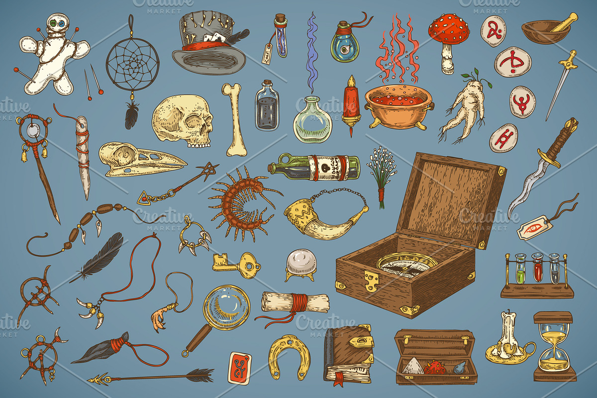 Witchcraft Illustration Collection, an Object Illustration by DeepFuze (Photo 2 of 5)