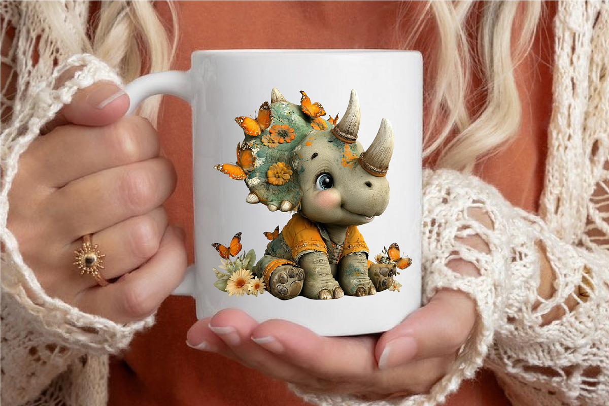 Whimsical Dinosaur Clipart, a Seasonal Illustration by designcity5 (Photo 5 of 5)