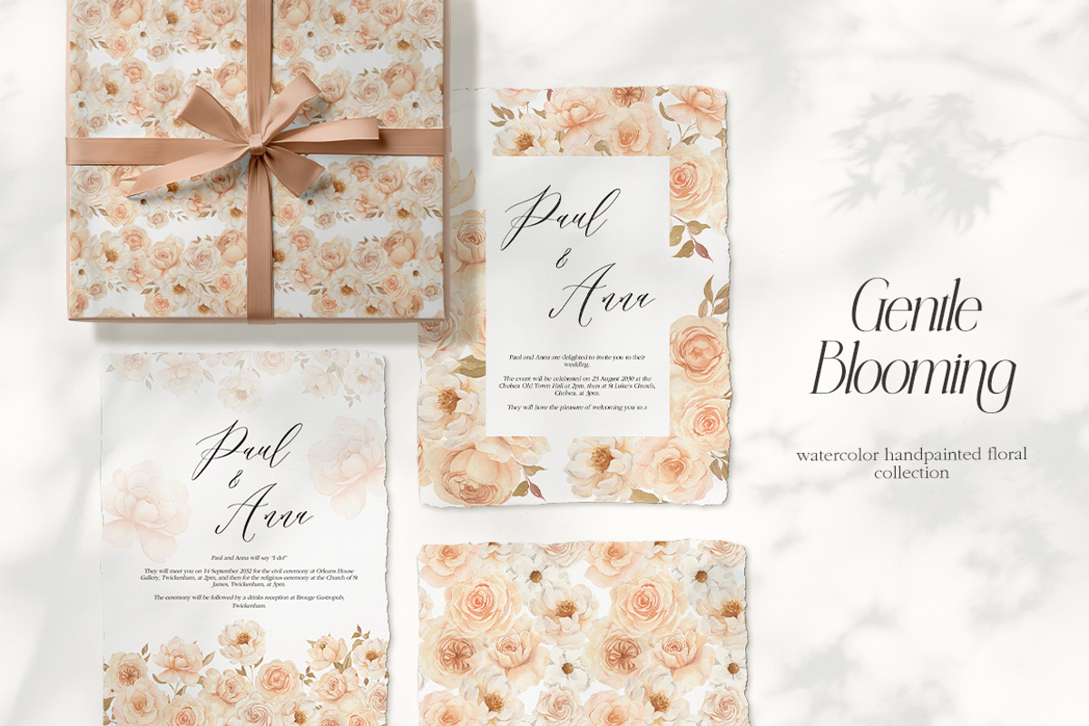 Gentle Blooming Watercolor Flowers, a Decorative Illustration by ViktoriyaD (Photo 2 of 10)