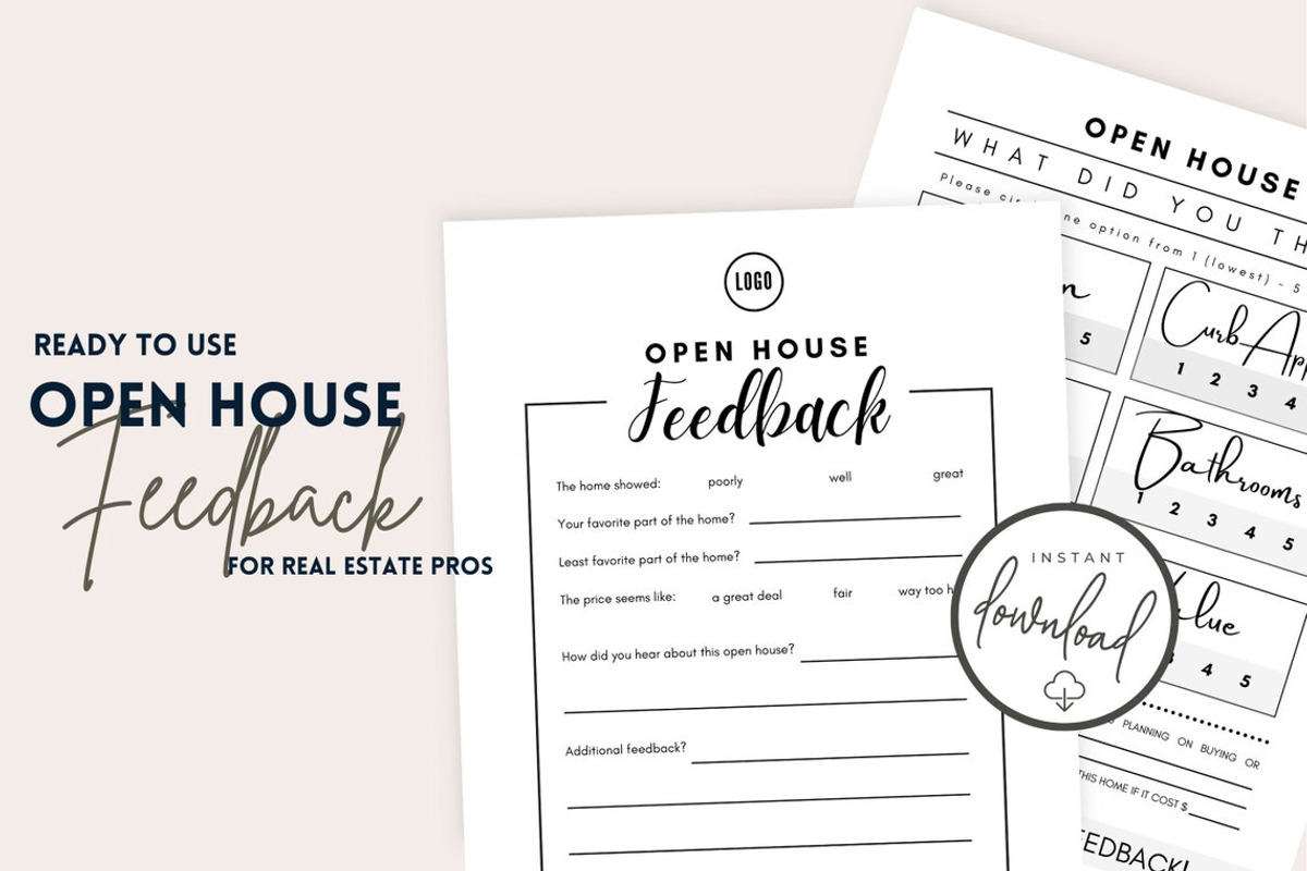 Open House Feedback Template CANVA, a Stationery Template by RealEstateDreams (Photo 1 of 5)