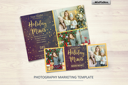 Holidays Minis Template, a Flyer Template by MixPixBox