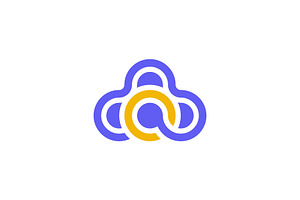 elegant letter O cloud logo, a Branding & Logo Template by Rasagama Studio