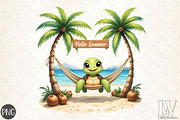 Hello Summer, Summer Turtle PNG, an Illustration by Libby Wishes (Thumbnail 1 of 4)