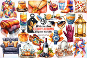 Watercolor Luxury Autumn Clipart PNG, a Seasonal Illustration by Canvas Craft (Thumbnail 1 of 3)
