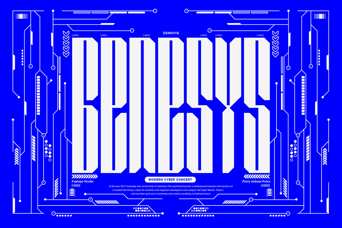 Zephyrus | Modern Condensed Cyber, a Sans Serif Font by Ardana Creative (Photo 2 of 7)