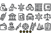 Law Enforcement Icon Set, an Illustration by designvectx (Thumbnail 3 of 3)
