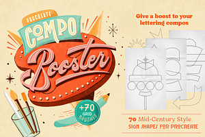 CompoBooster Procreate Retro Brushes, a Brushes & More by Nubikini Studio & Co.