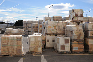 Ceramic Tile Pallets in Outdoor Storage Yard, an Industrial Photo by Davizro's Market