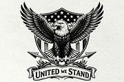 Independence Day Eagle Graphics, an Animal Illustration by DENIDigitalArtSudio (Thumbnail 3 of 7)