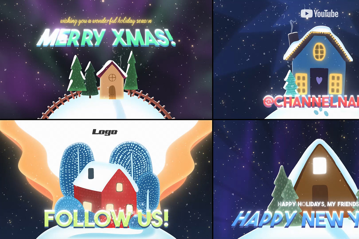 Christmas Houses Greetings DaVinci, a Templates & Theme by FlashFXbox (Photo 1 of 2)