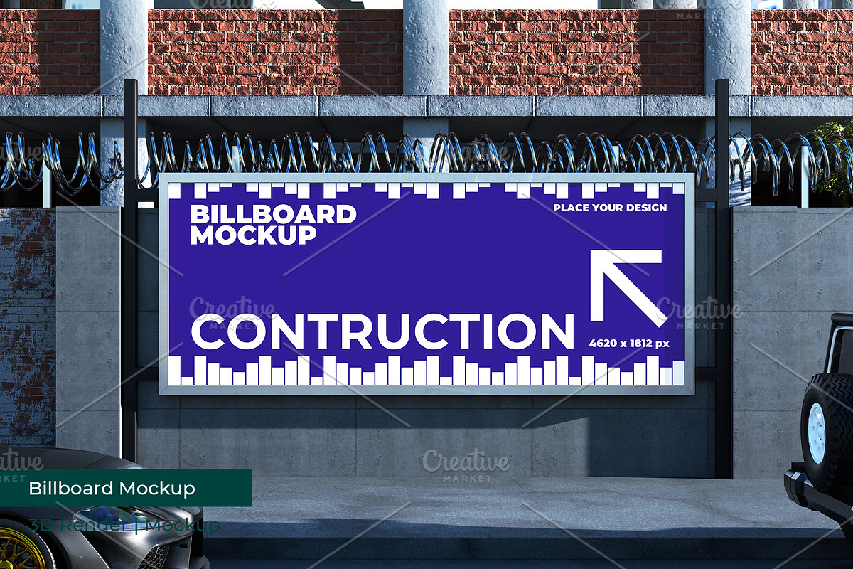 Billboard Mockup | 3D Rendering, an Advertising Mockup by mrfauzi (Photo 10 of 11)