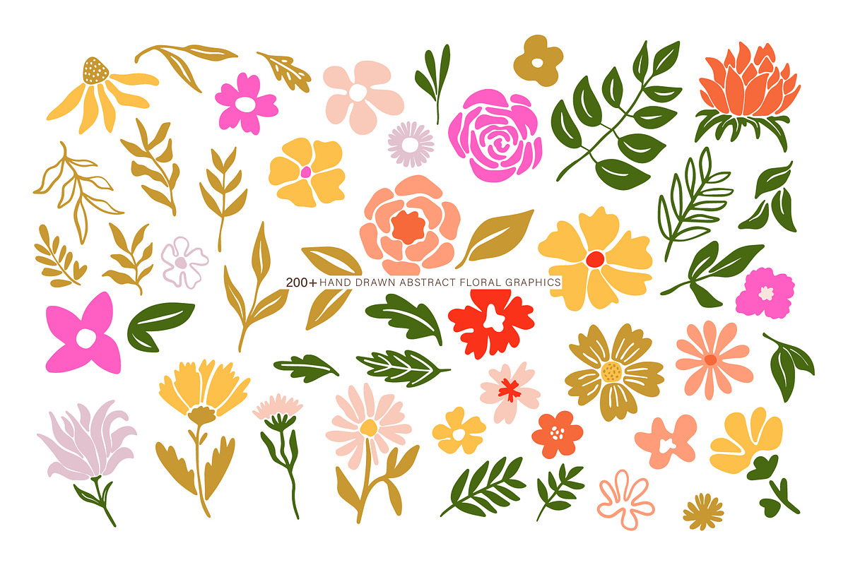 Flowers and leaves illustrations, a Decorative Illustration by La Petite Line Art (Photo 3 of 11)
