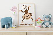 Monkey Clipart, Jungle, SVG, an Animal Illustration by MyClipArtStore (Thumbnail 3 of 4)