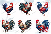 Patriotic USA Chicken Clipart, a Graphic by designcity5 (Thumbnail 2 of 5)