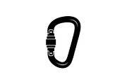 Climbing Carabiner Safety Silhouette, an Illustration by hafijul (Thumbnail 8 of 14)