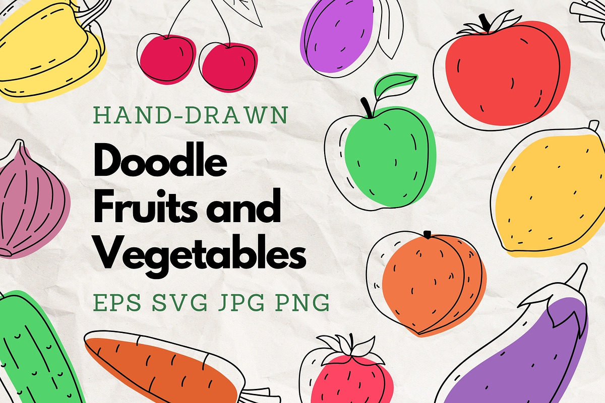 Hand-drawn Fruits & Vegetables, a Food Illustration by Kristina Chistiakova (Photo 1 of 4)