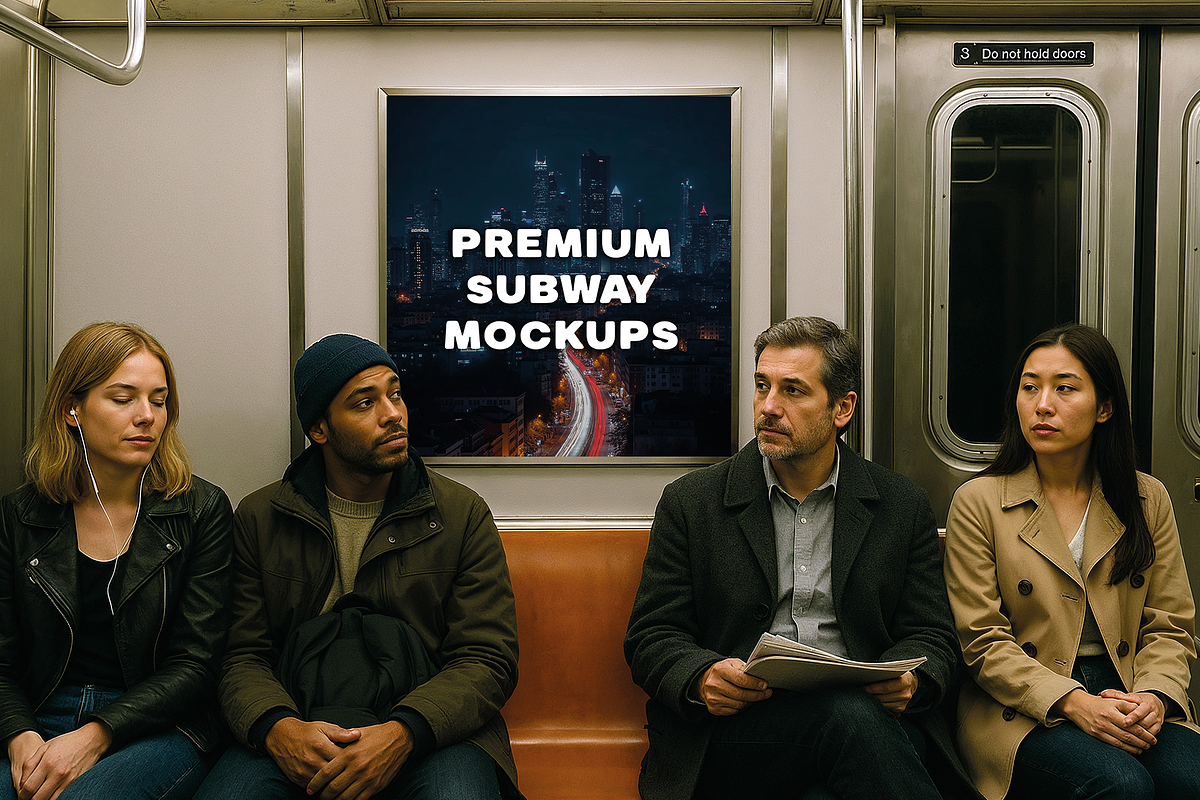 10 PREMIUM SUBWAY MOCKUPS, an Advertising Mockup by Redmixx Design (Photo 3 of 11)