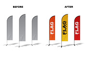 Standing Flag Mockup, a Product Mockup by mockupbuys (Thumbnail 4 of 6)