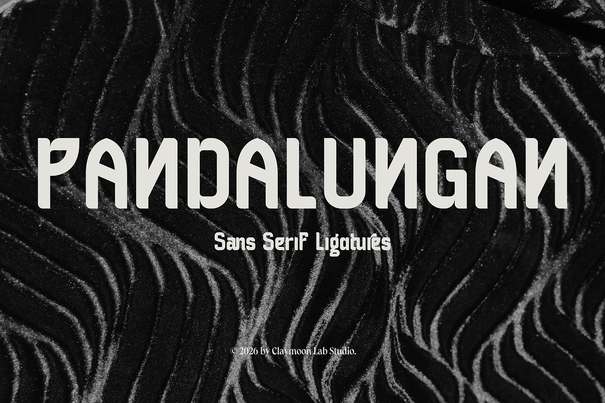 Pandalungan Bold Display Sans Serif, a Sans Serif Font by Claymoon Lab (Photo 1 of 8)