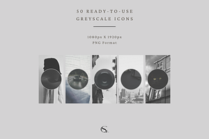 50 Grey Instagram Highlight Icons