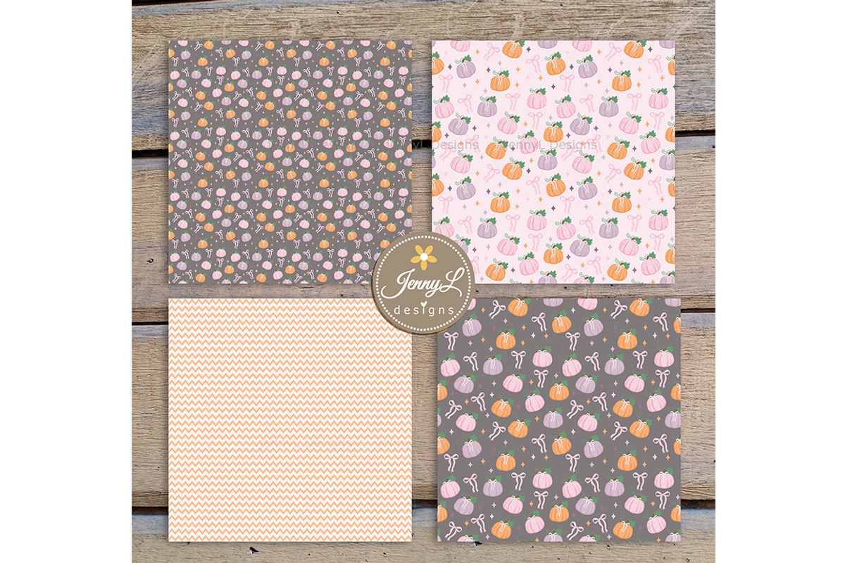Halloween Coquette Digital Papers, a Pattern Graphic by JennyL Designs (Photo 6 of 9)