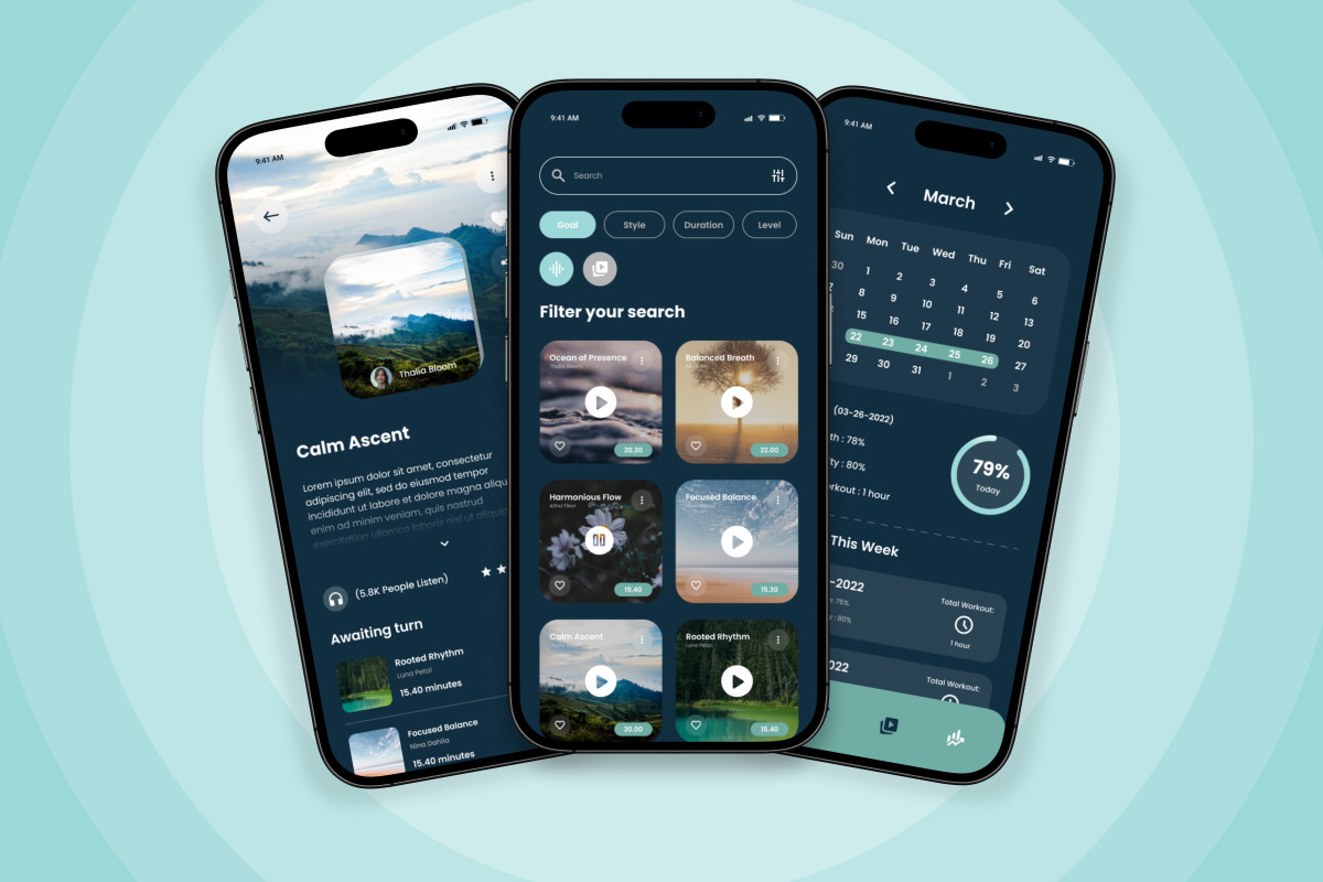 Sukha – Yoga & Meditation App Design, an App Template by twinstd (Photo 4 of 5)