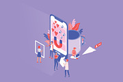 Social media concept banner, a Technology Illustration by Good Studio (Thumbnail 2 of 3)