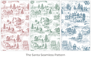 Santa Seamless Three Pattern Bundle