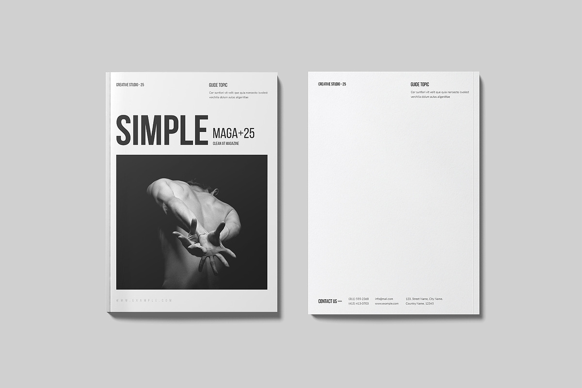Simple Magazine II Canva Template, a Magazine Template by GoldenGrid Studio (Photo 9 of 9)